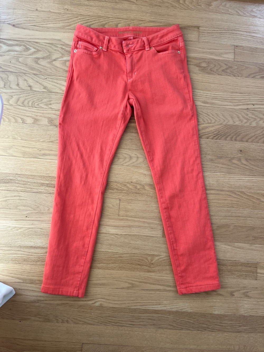 Michael Kors Coral-Red Skinny Jeans